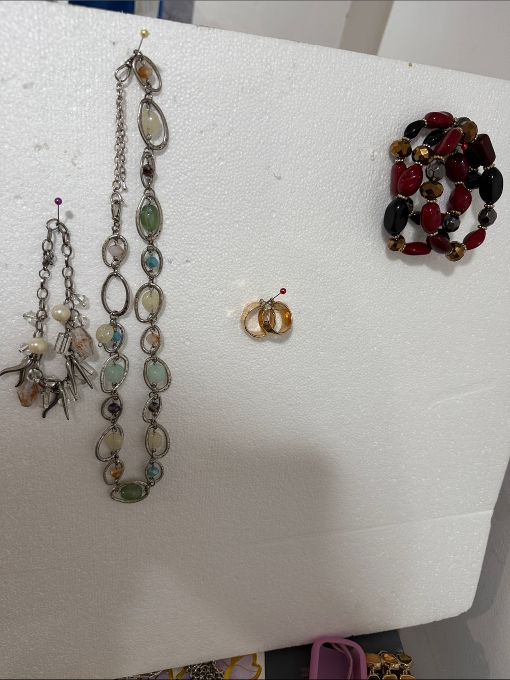 Multicolor Stone Link Necklace - Women Jewelry